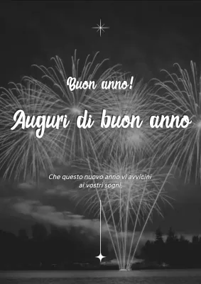 Arancione Semplici auguri di buon anno