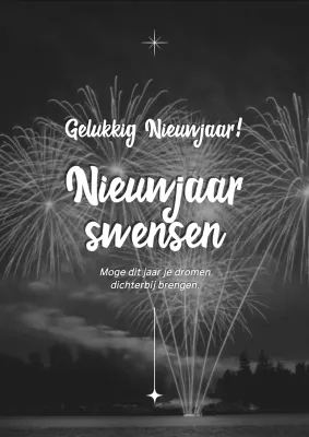 Oranje eenvoudige nieuwjaarswensen