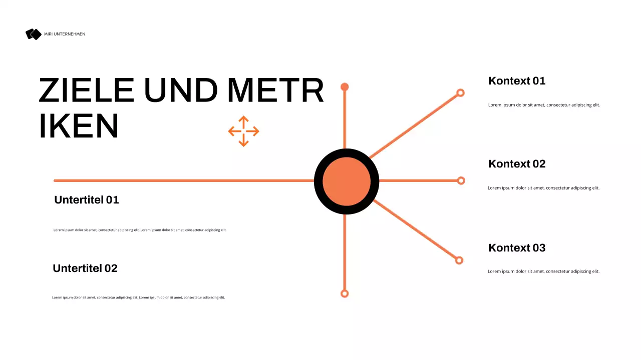 Schwarzer moderner Marketingplan