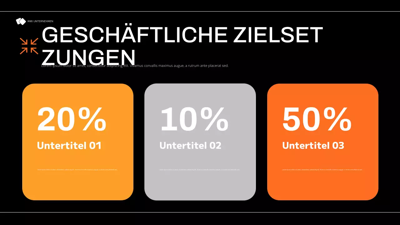 Schwarzer moderner Marketingplan