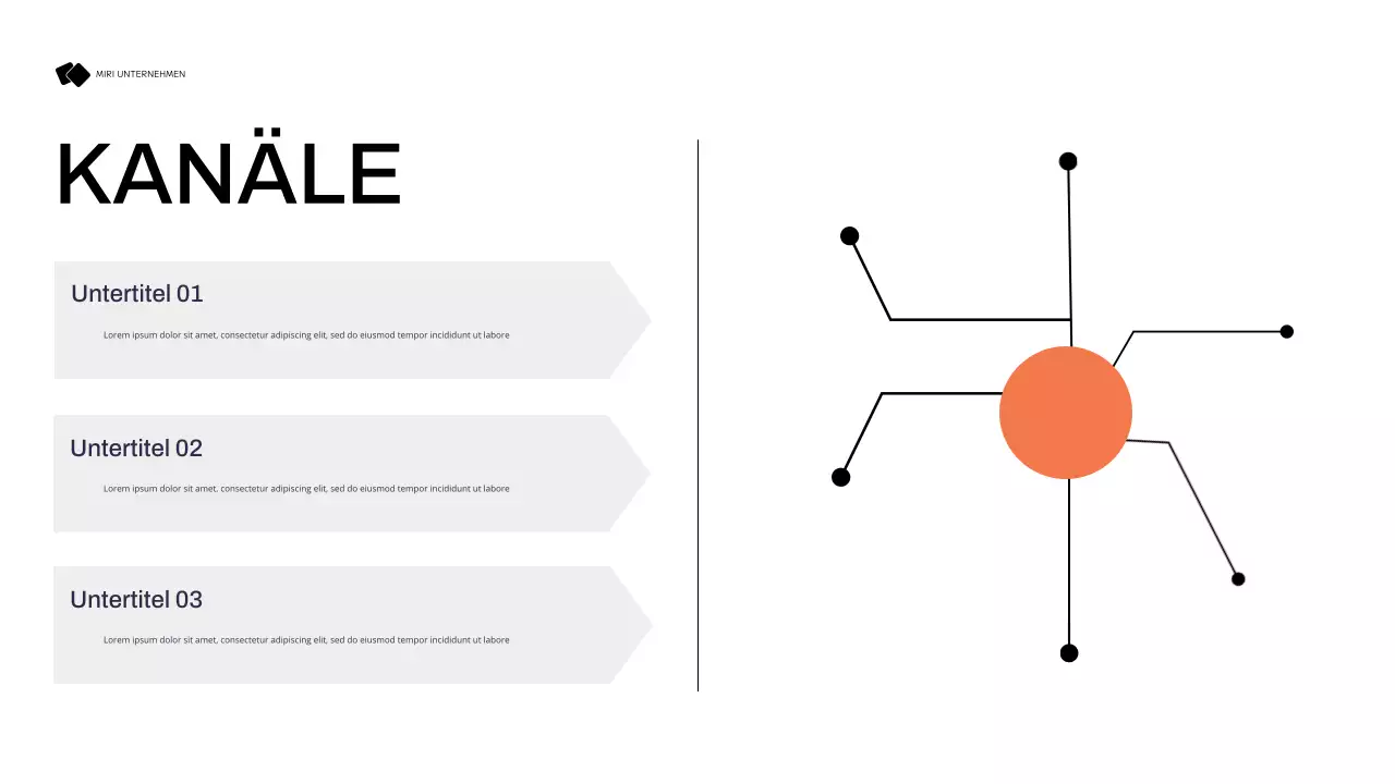 Schwarzer moderner Marketingplan