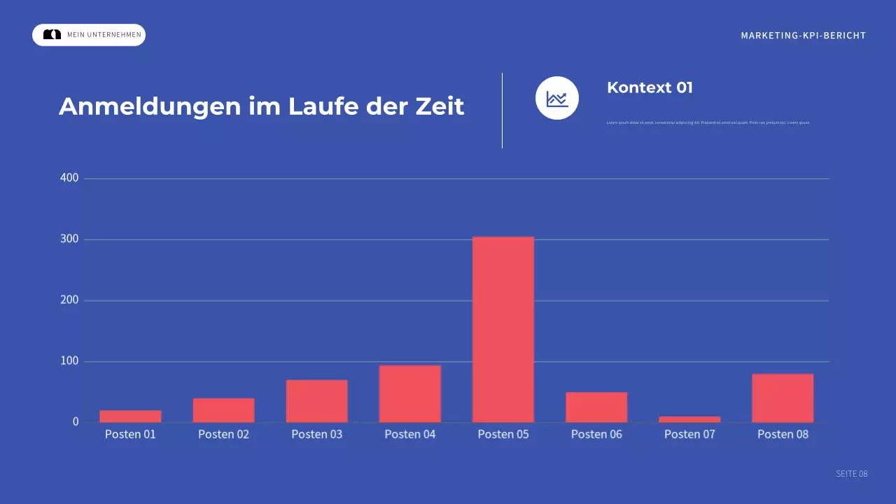 blue modern marketing report