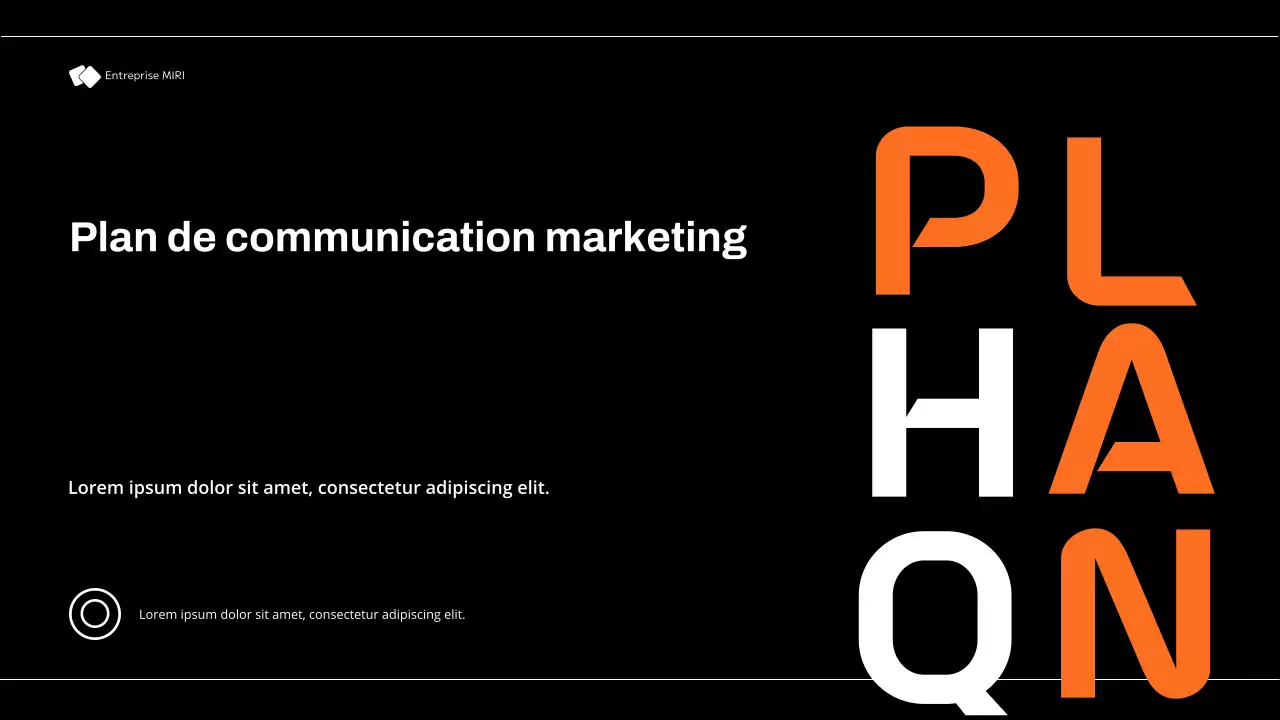 plan de marketing moderne noir