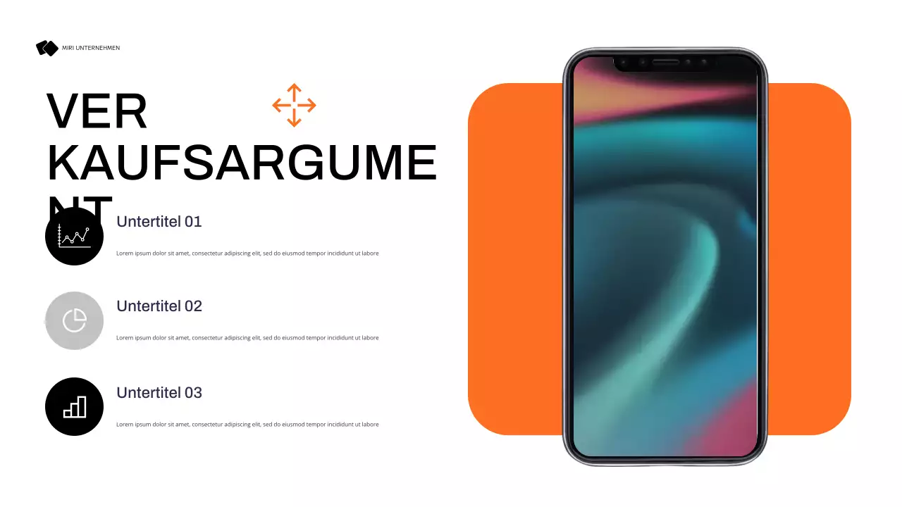 Schwarzer moderner Marketingplan