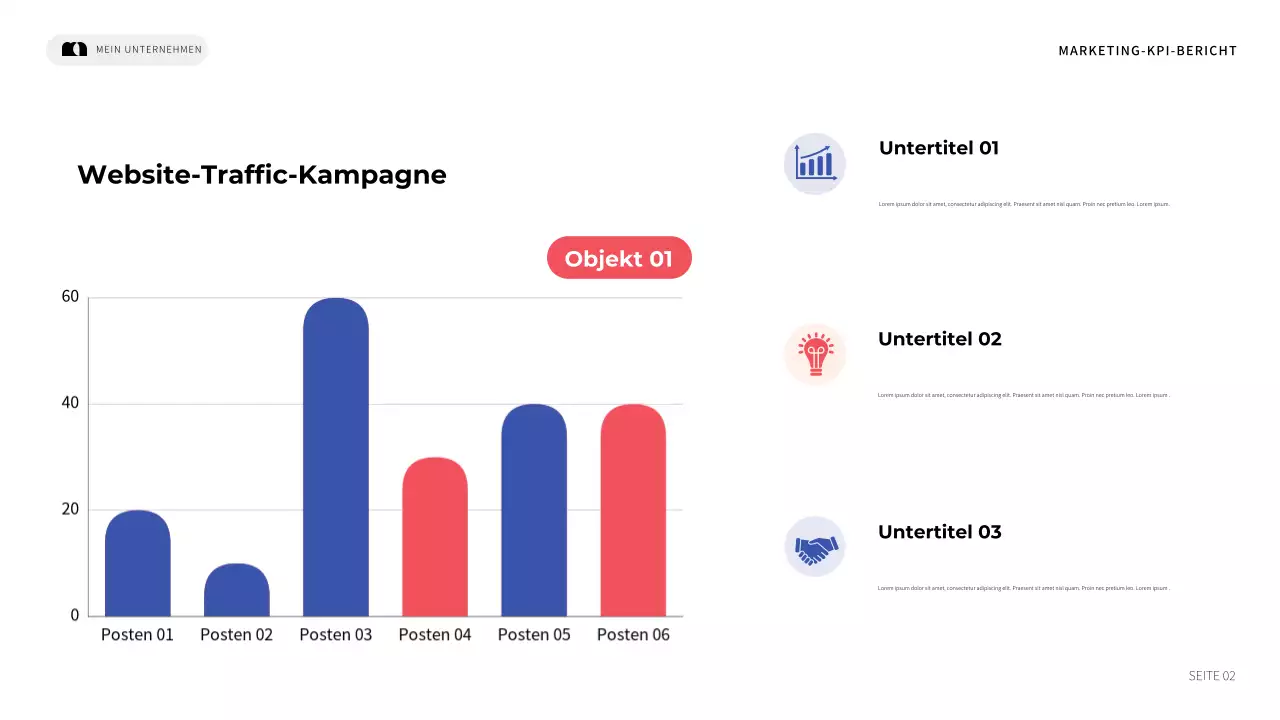 blue modern marketing report