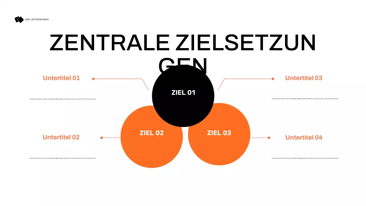 Schwarzer moderner Marketingplan