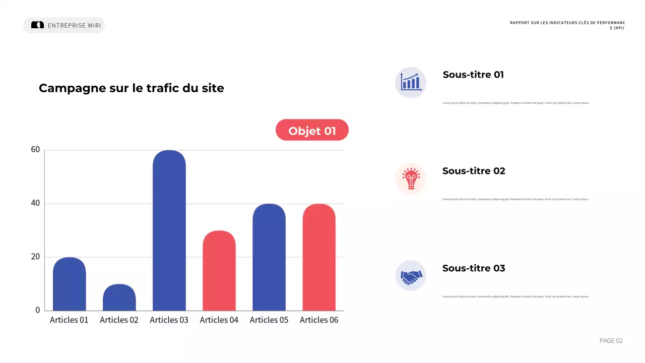 rapport de marketing blue modern