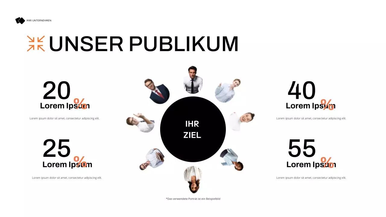 Schwarzer moderner Marketingplan