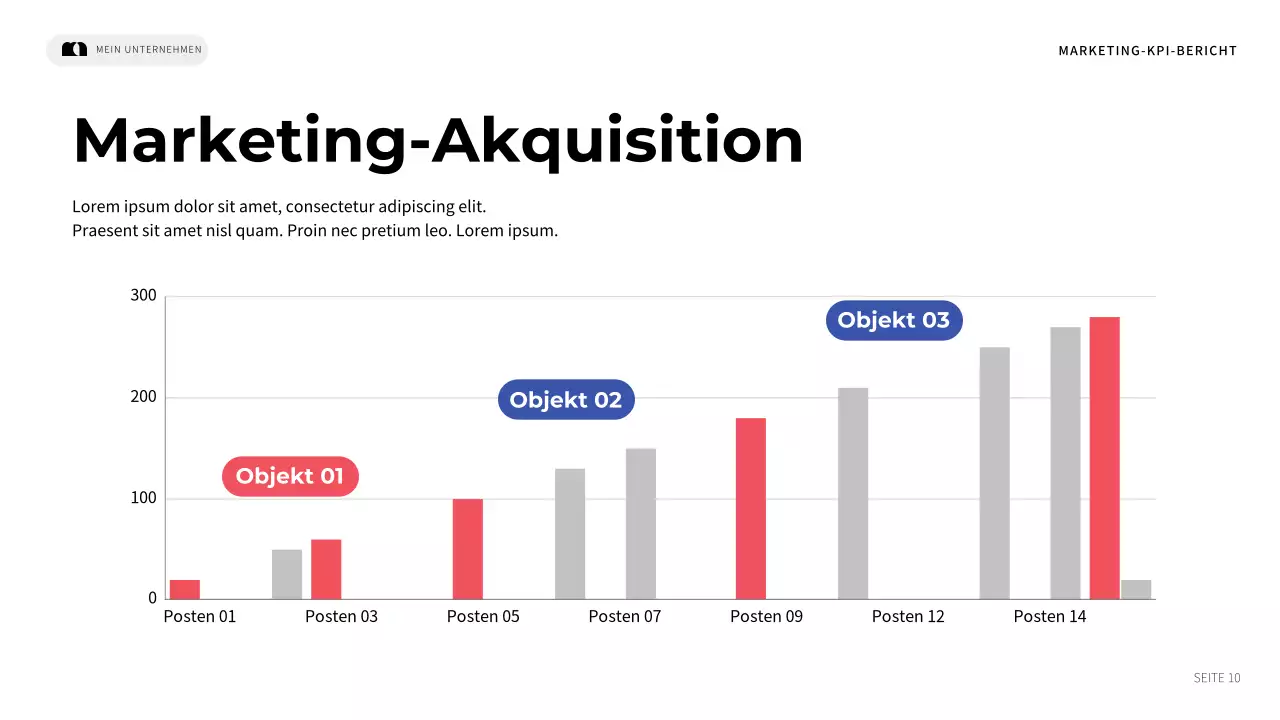 blue modern marketing report