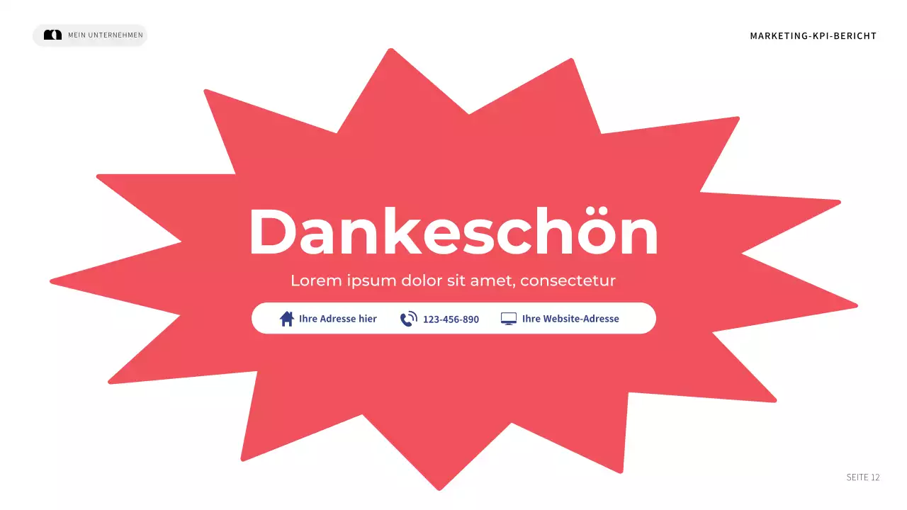 blue modern marketing report