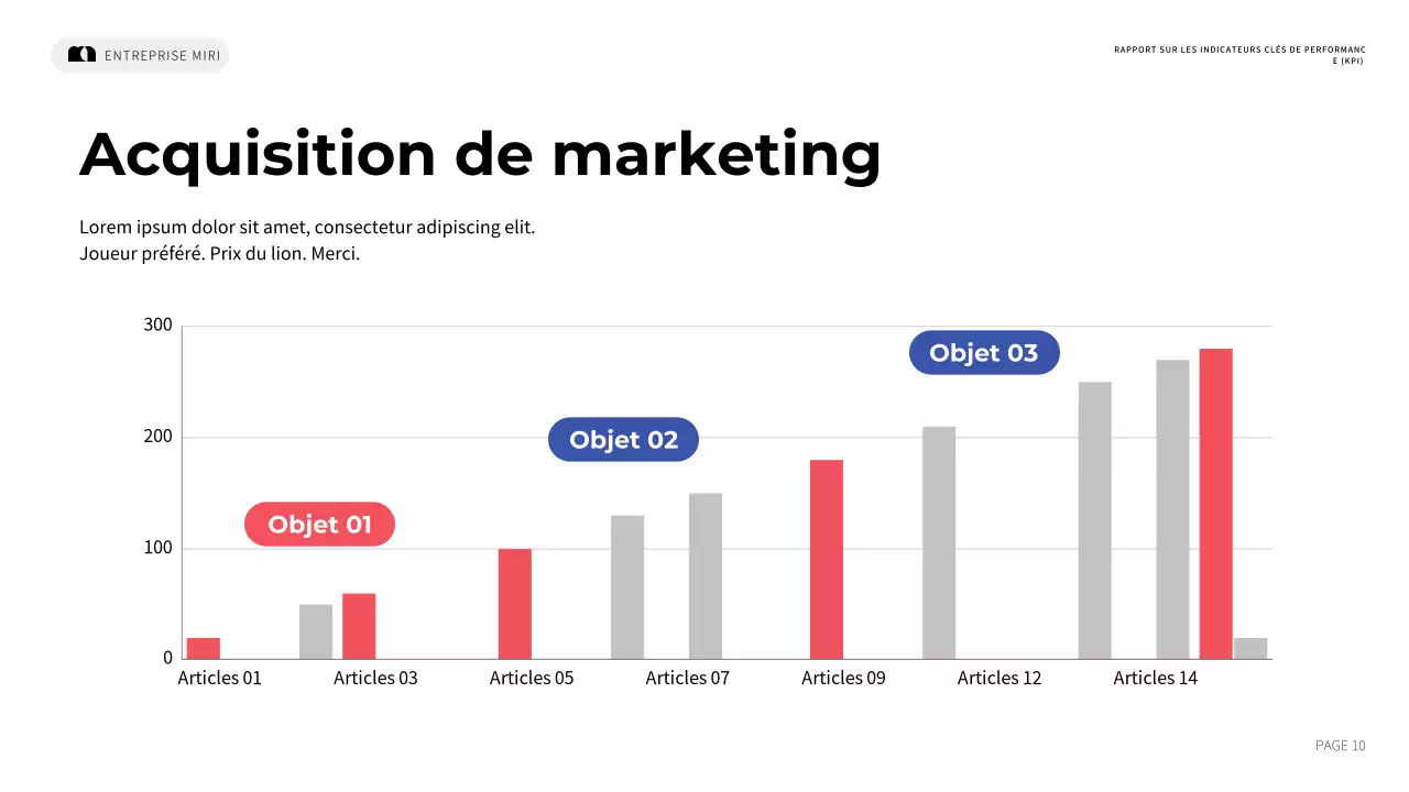 rapport de marketing blue modern