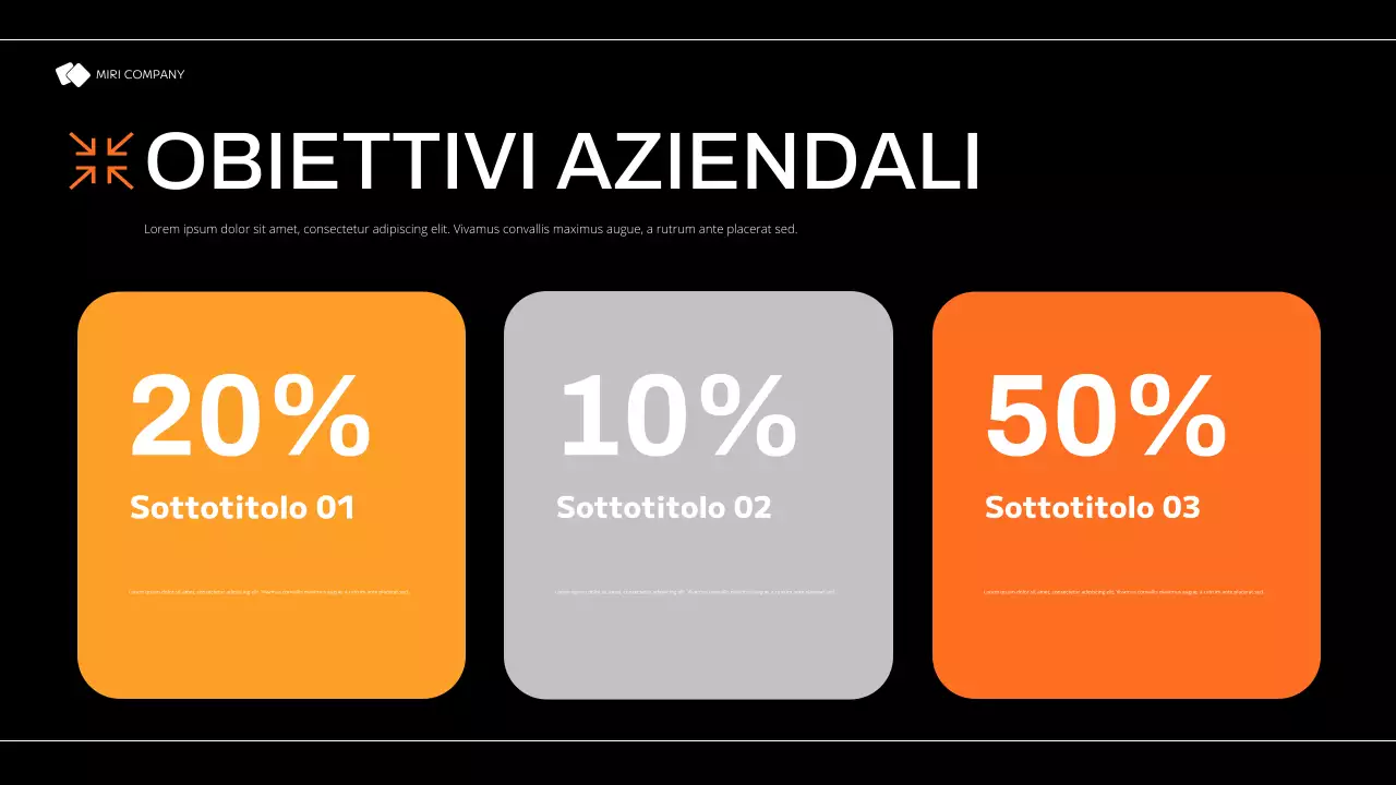 piano di marketing nero moderno