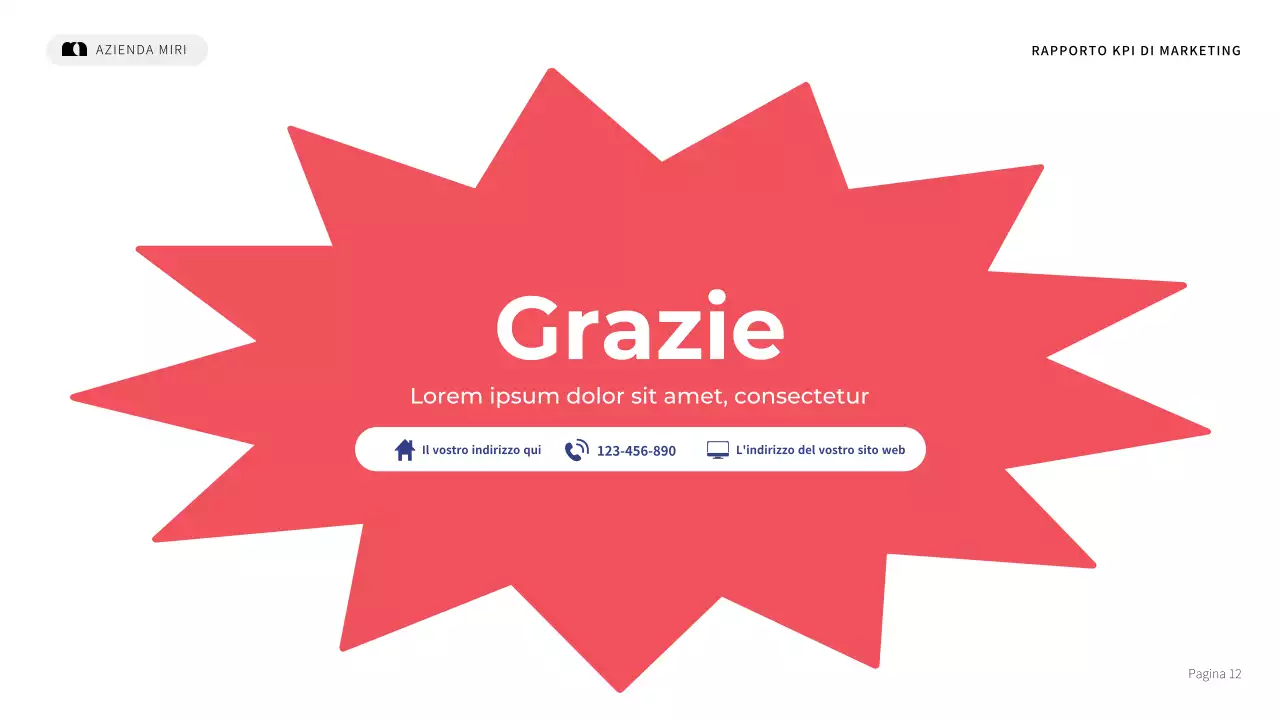 rapporto di marketing blu moderno