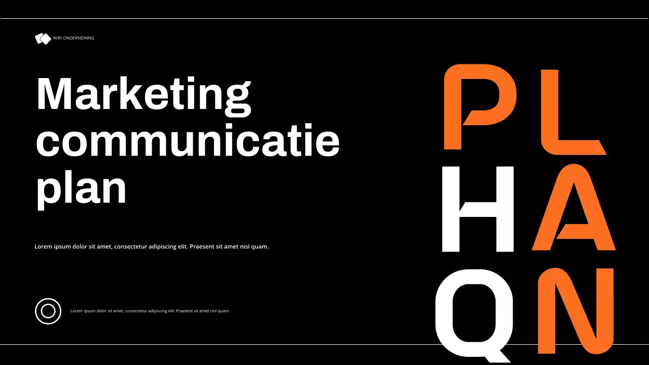 zwart modern marketingplan