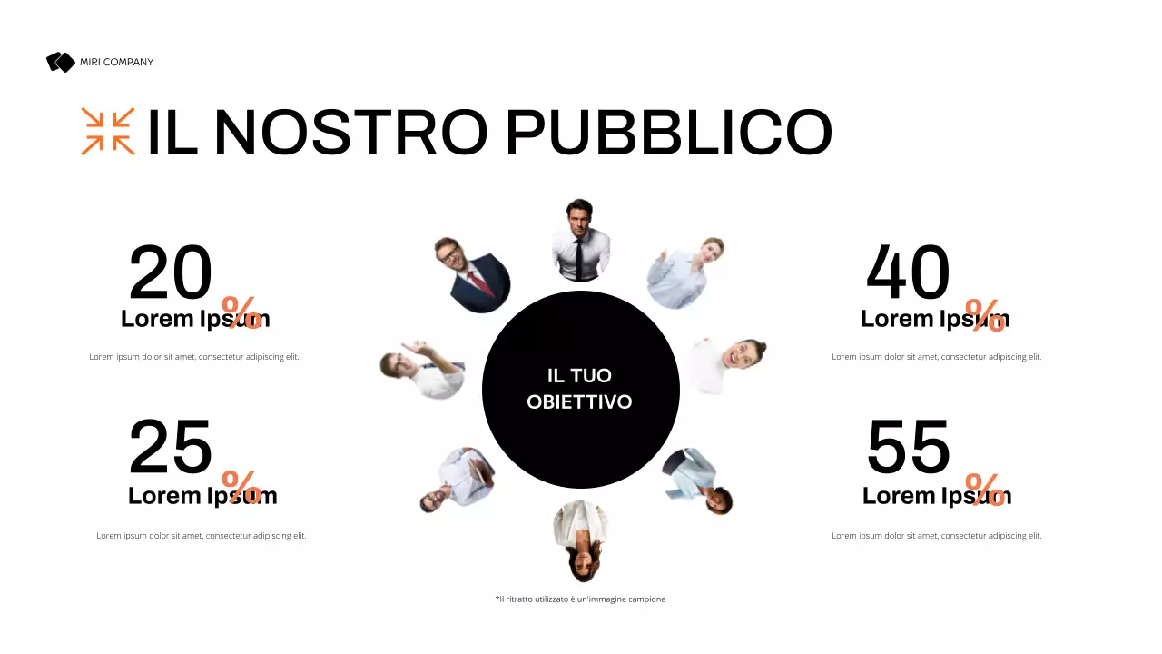 piano di marketing nero moderno