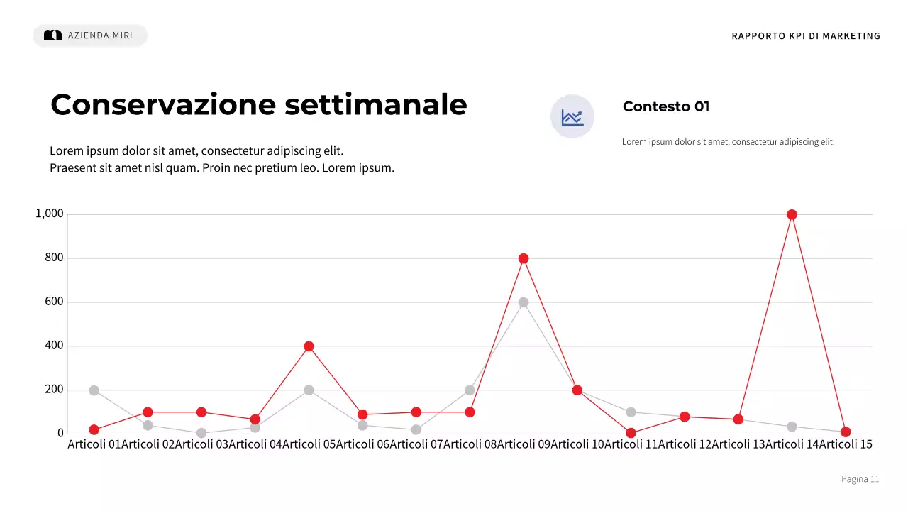 rapporto di marketing blu moderno