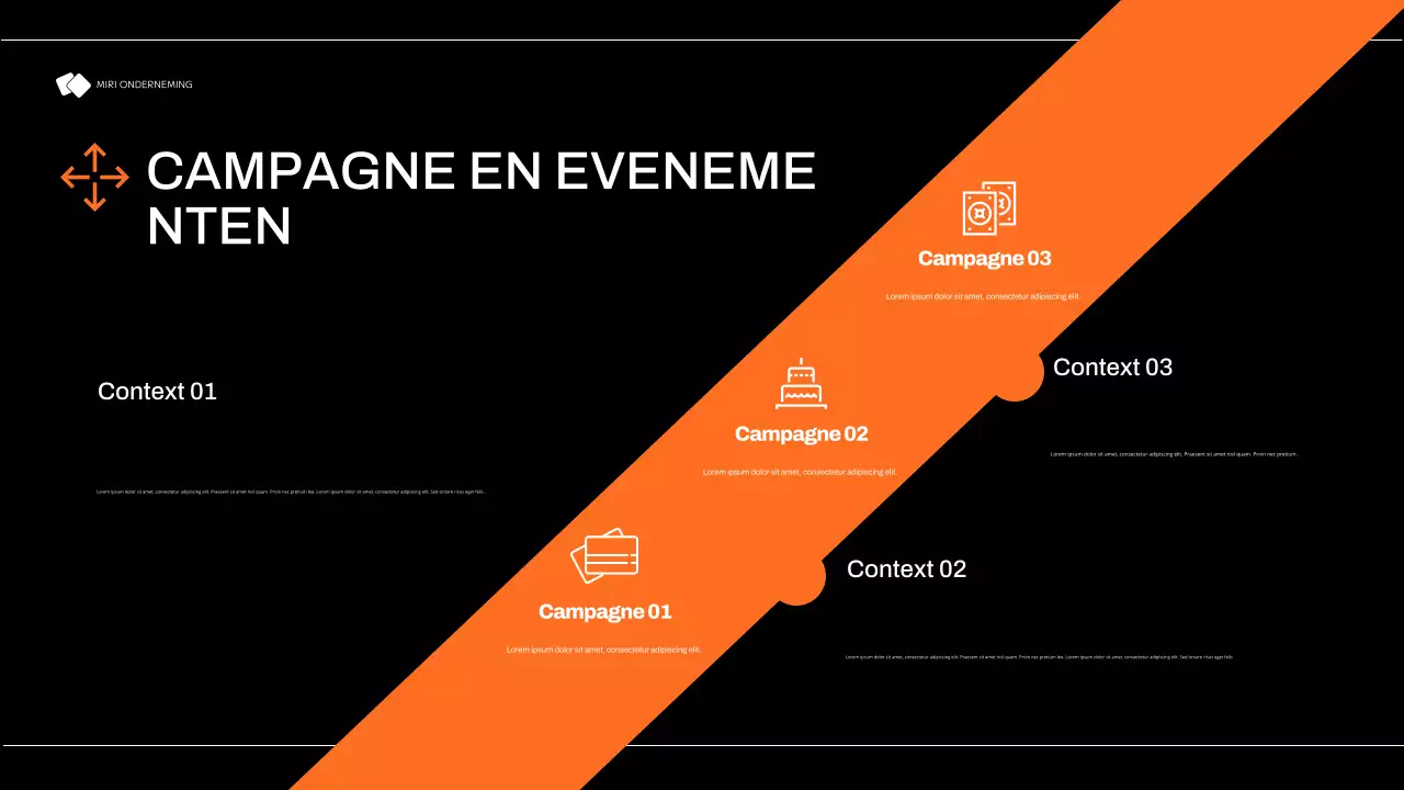 zwart modern marketingplan