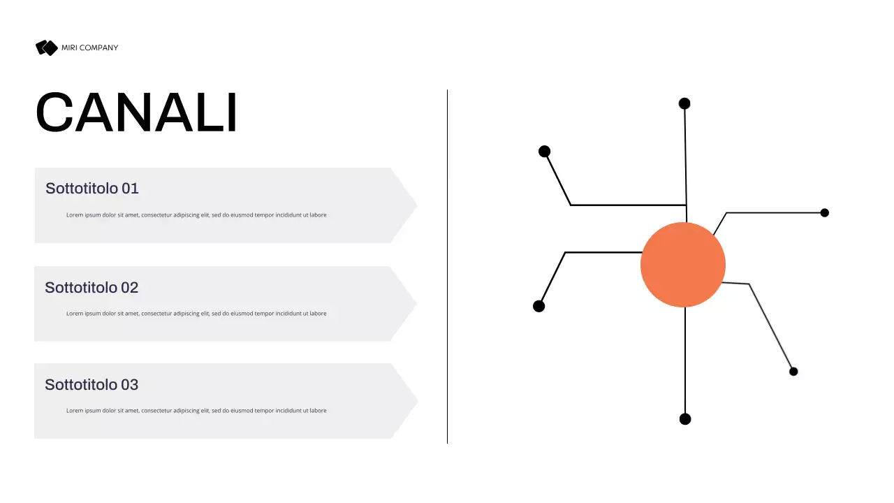 piano di marketing nero moderno