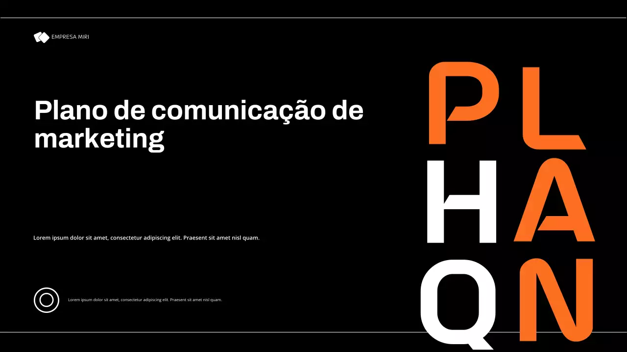 plano de marketing preto moderno