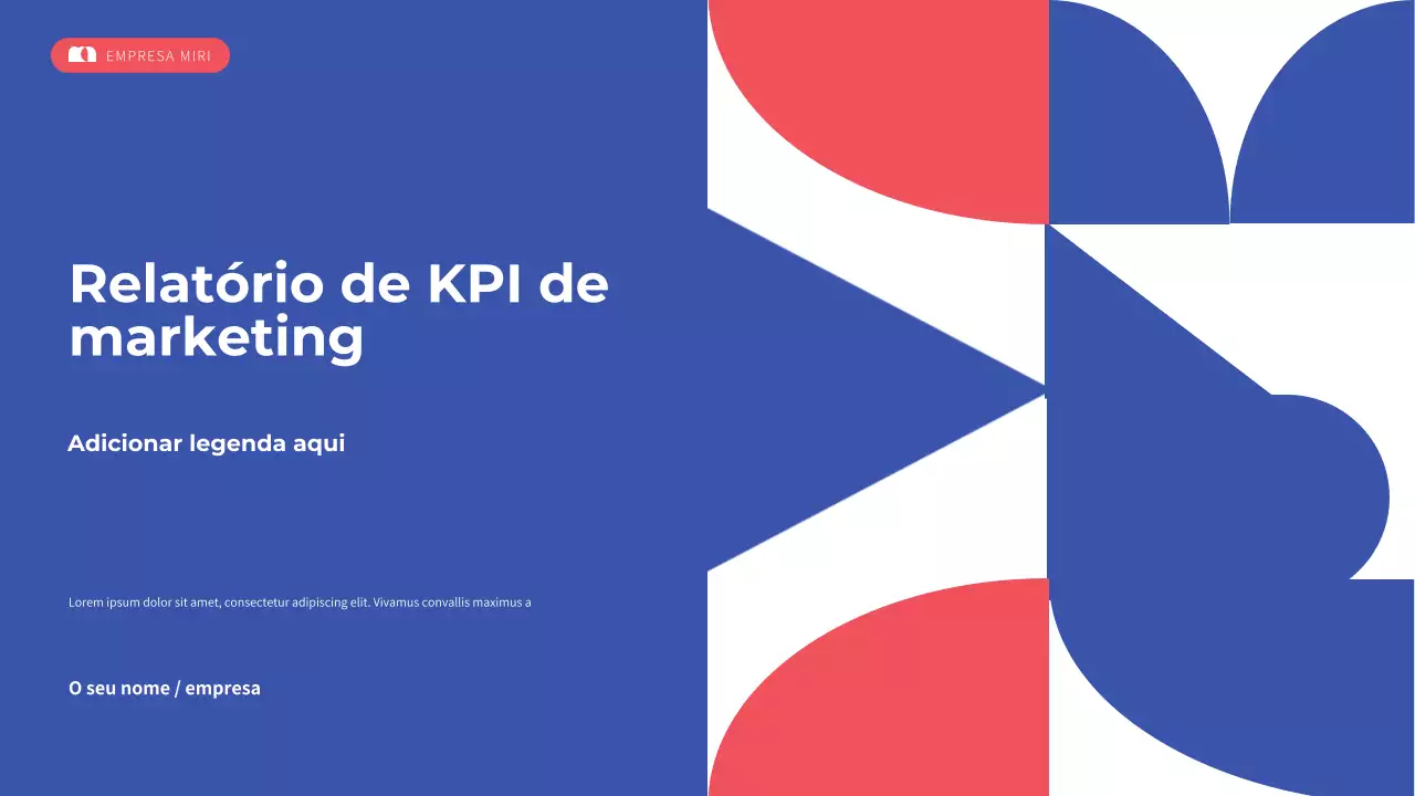 relatório de marketing blue modern