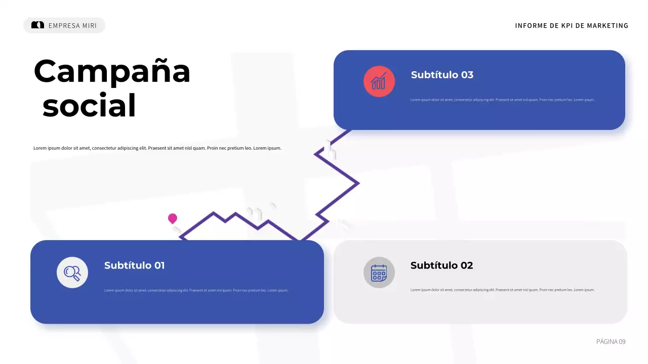 informe de marketing blue modern