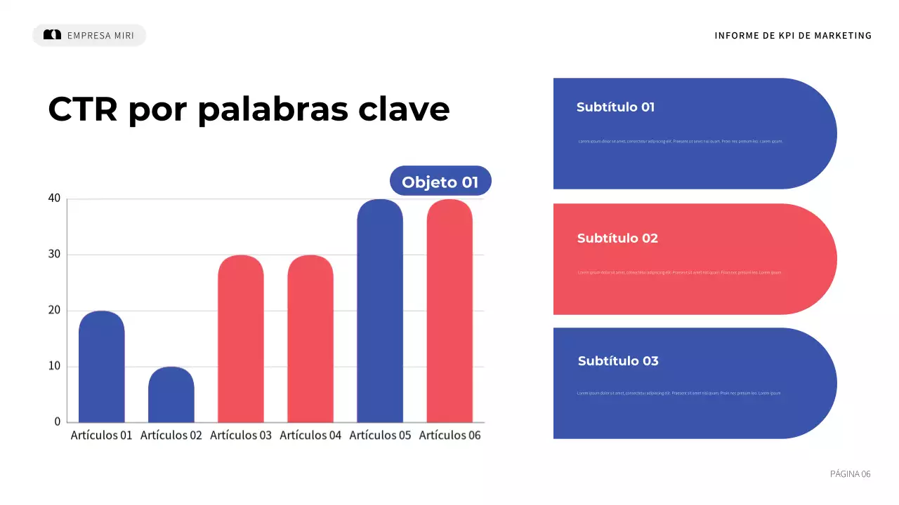 informe de marketing blue modern