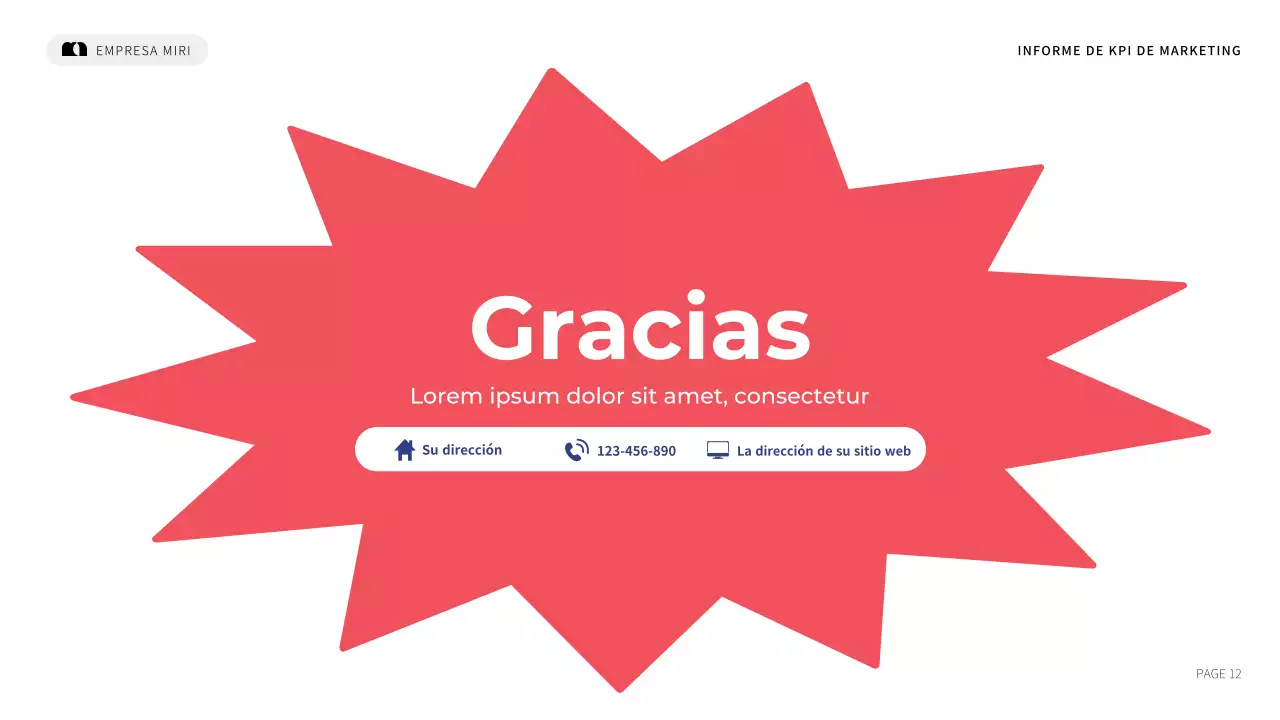 informe de marketing blue modern