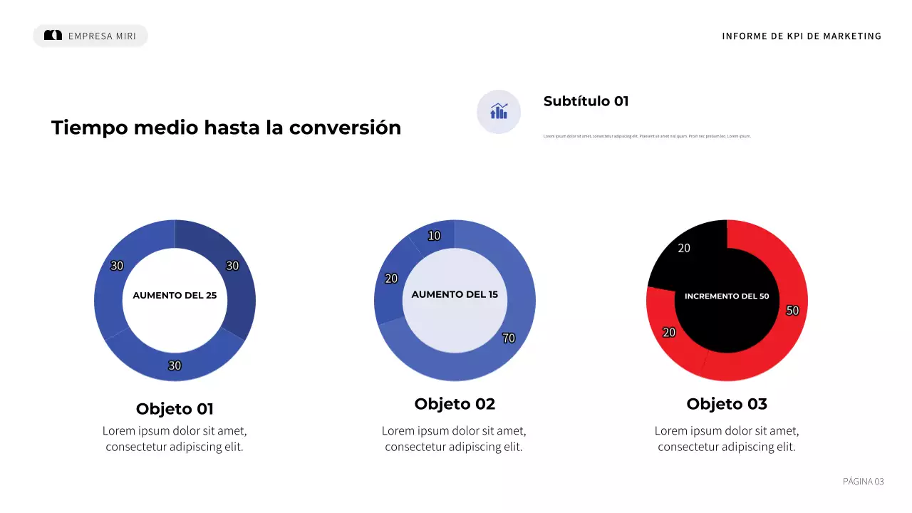 informe de marketing blue modern