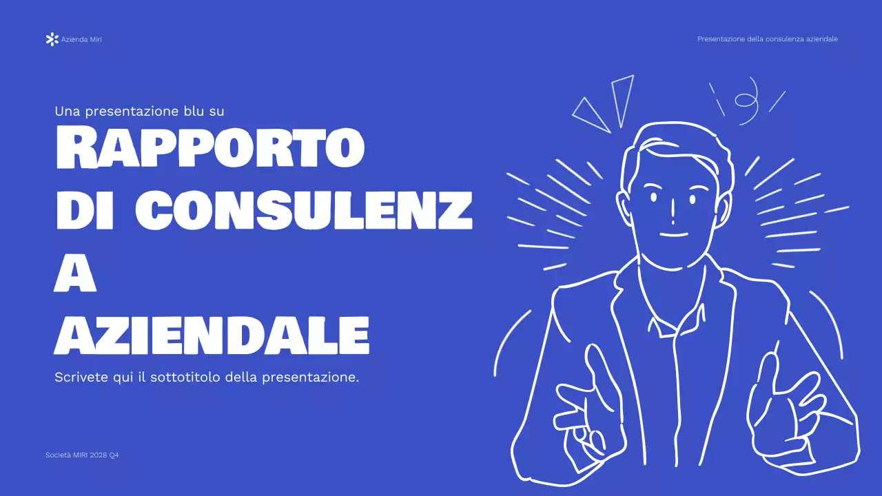 Presentazione del rapporto di Blue Modern Business Consulting