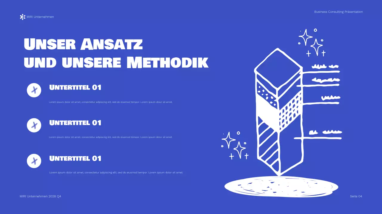 Blue Modern Business Consulting Bericht Präsentation