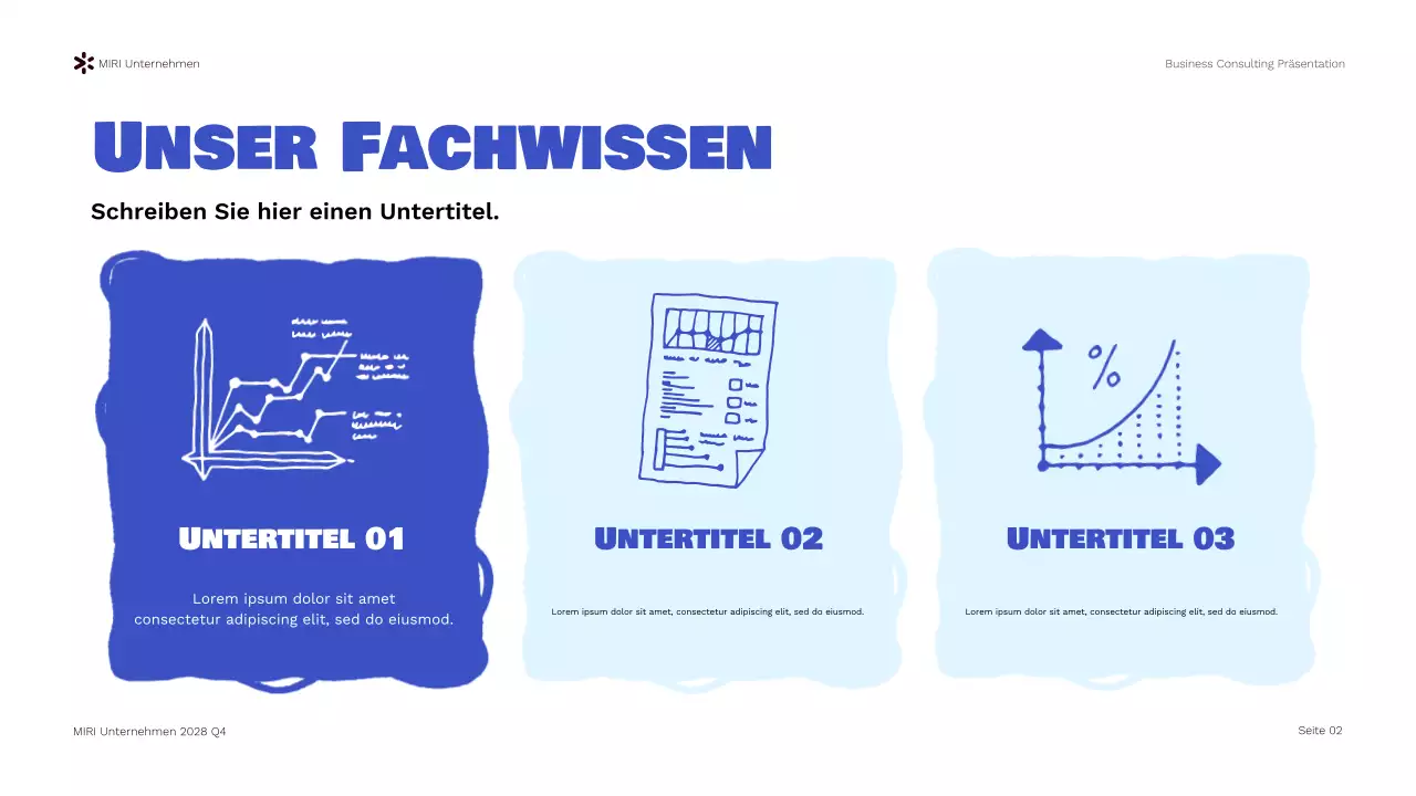 Blue Modern Business Consulting Bericht Präsentation