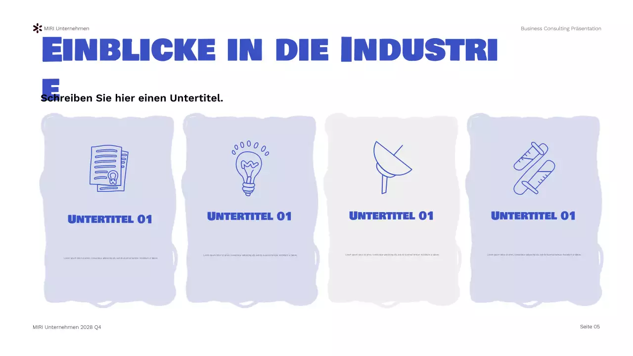 Blue Modern Business Consulting Bericht Präsentation