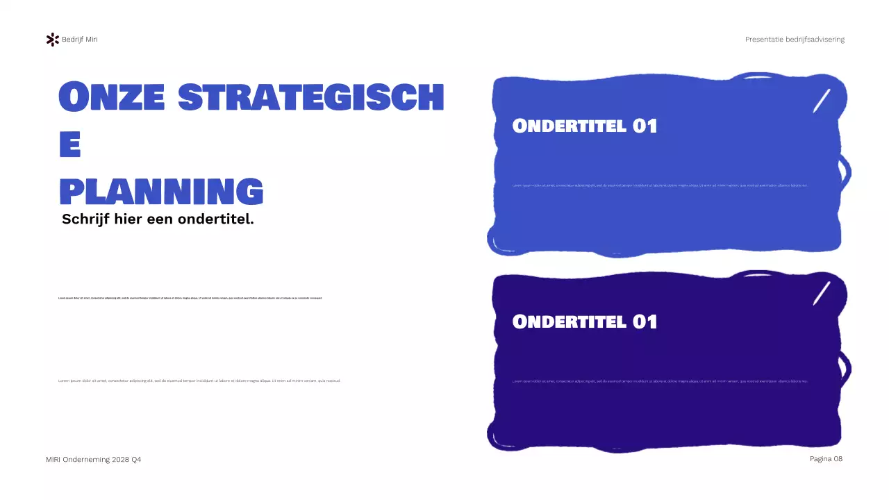 Blue Modern Business Consulting Rapport Presentatie