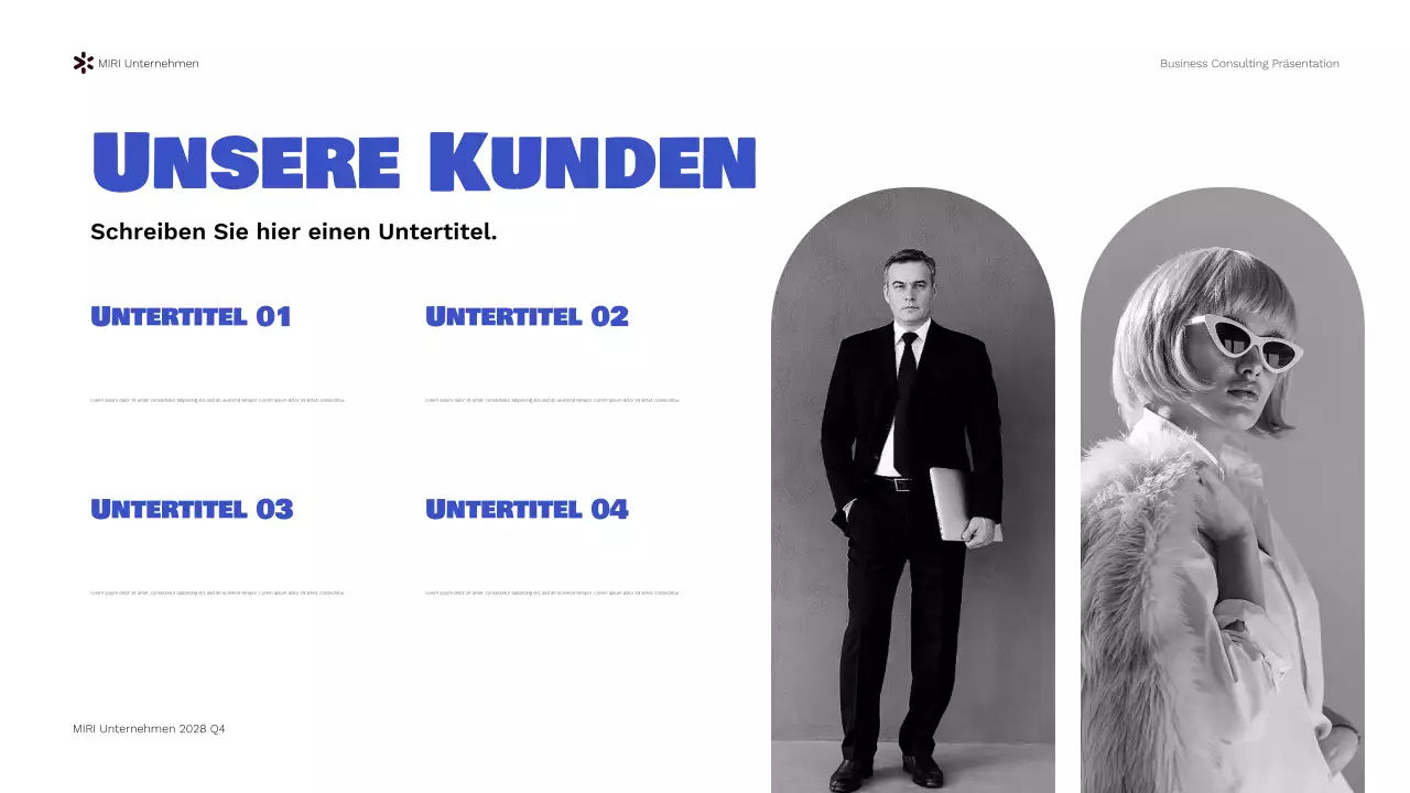 Blue Modern Business Consulting Bericht Präsentation