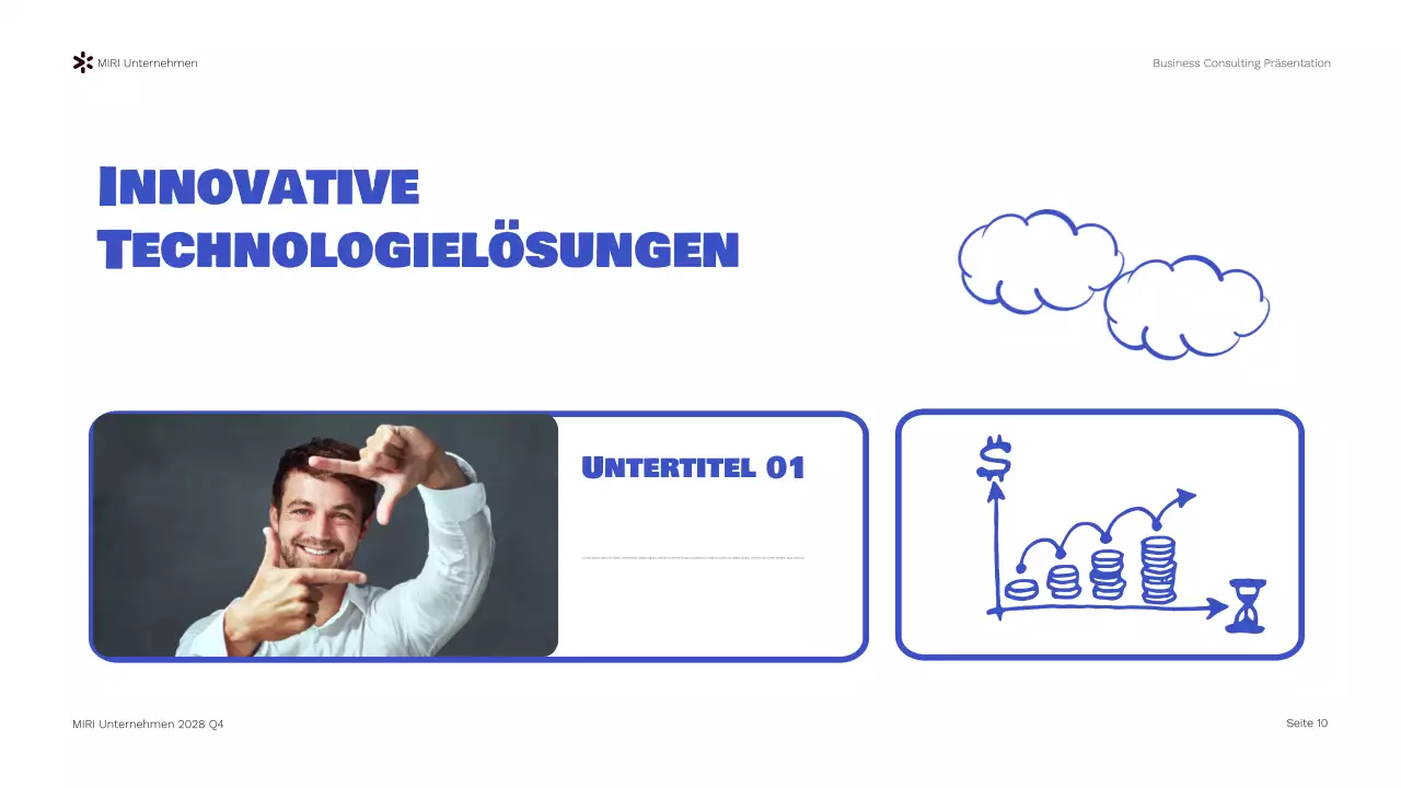 Blue Modern Business Consulting Bericht Präsentation