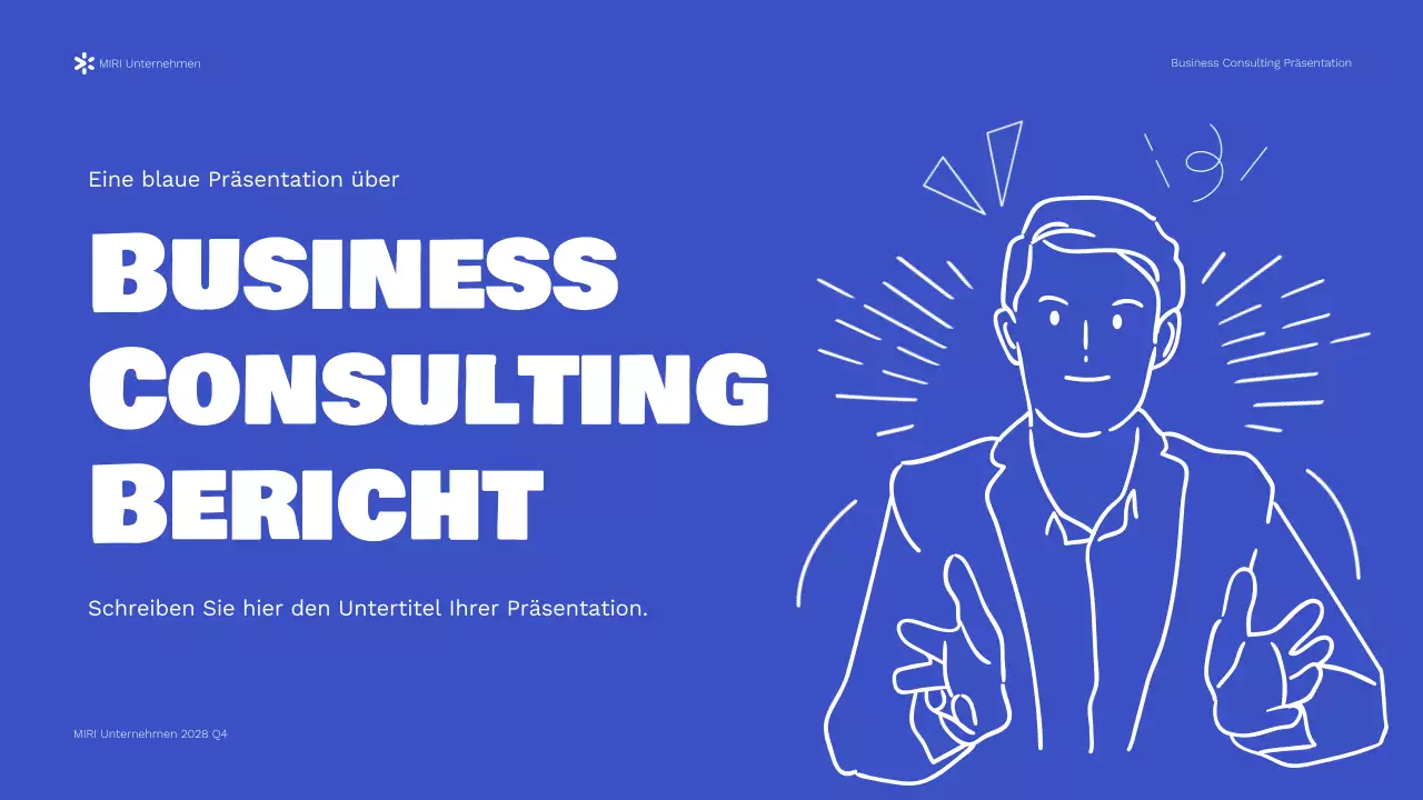 Blue Modern Business Consulting Bericht Präsentation