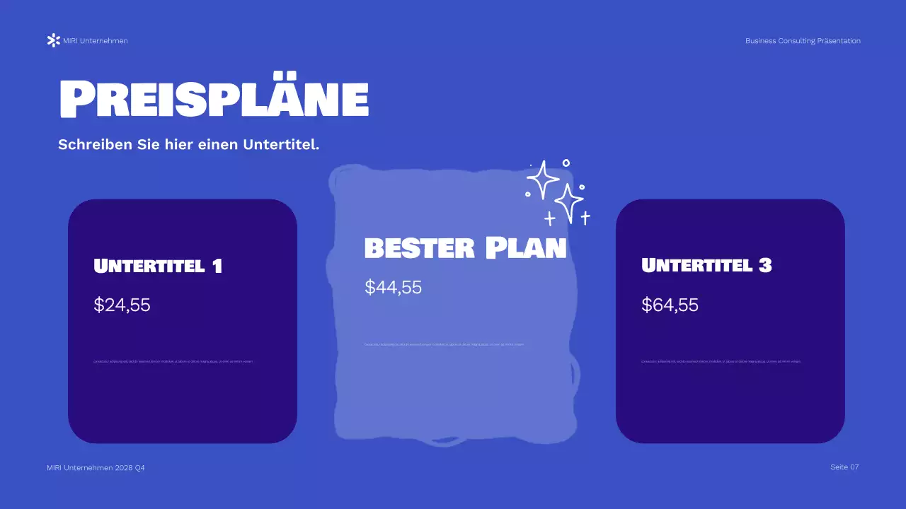 Blue Modern Business Consulting Bericht Präsentation