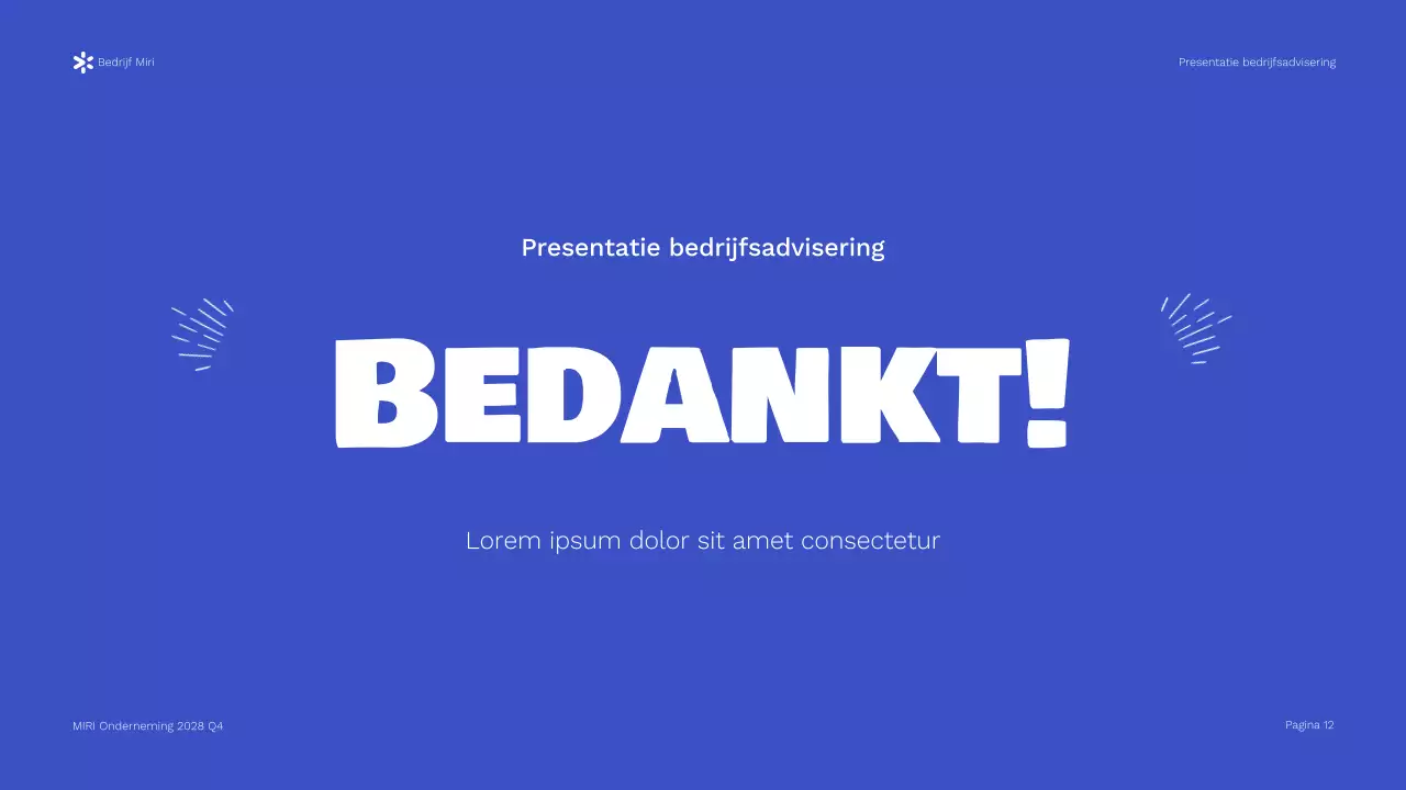 Blue Modern Business Consulting Rapport Presentatie