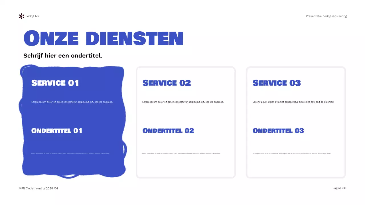 Blue Modern Business Consulting Rapport Presentatie