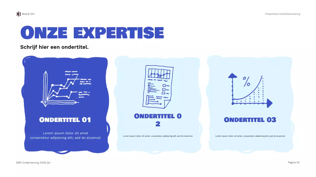 Blue Modern Business Consulting Rapport Presentatie