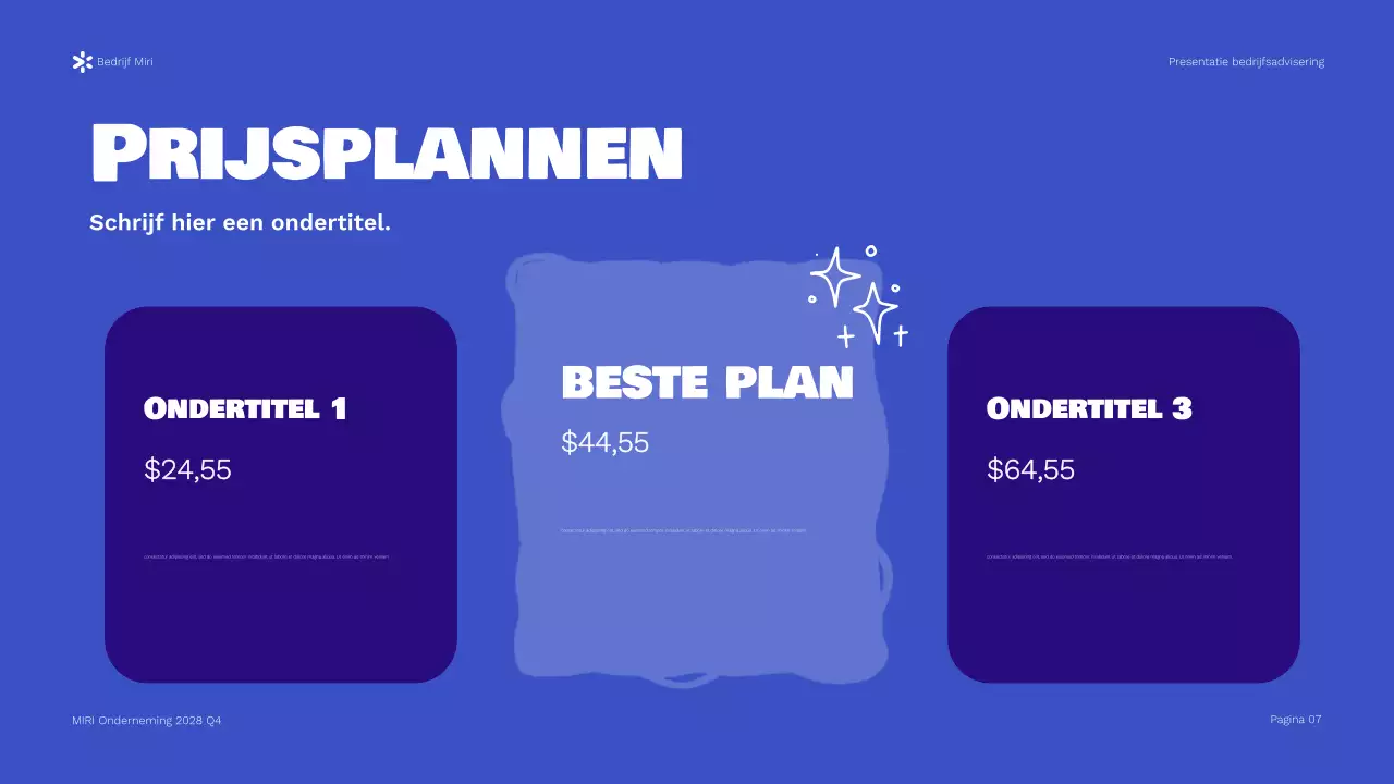 Blue Modern Business Consulting Rapport Presentatie