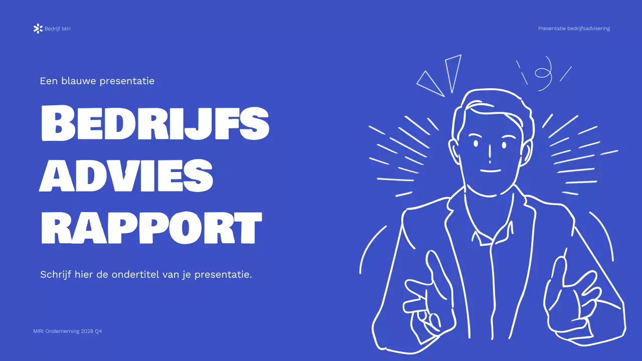 Blue Modern Business Consulting Rapport Presentatie