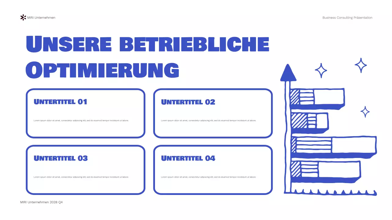 Blue Modern Business Consulting Bericht Präsentation