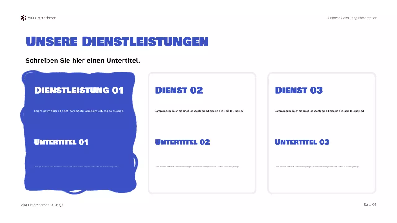 Blue Modern Business Consulting Bericht Präsentation