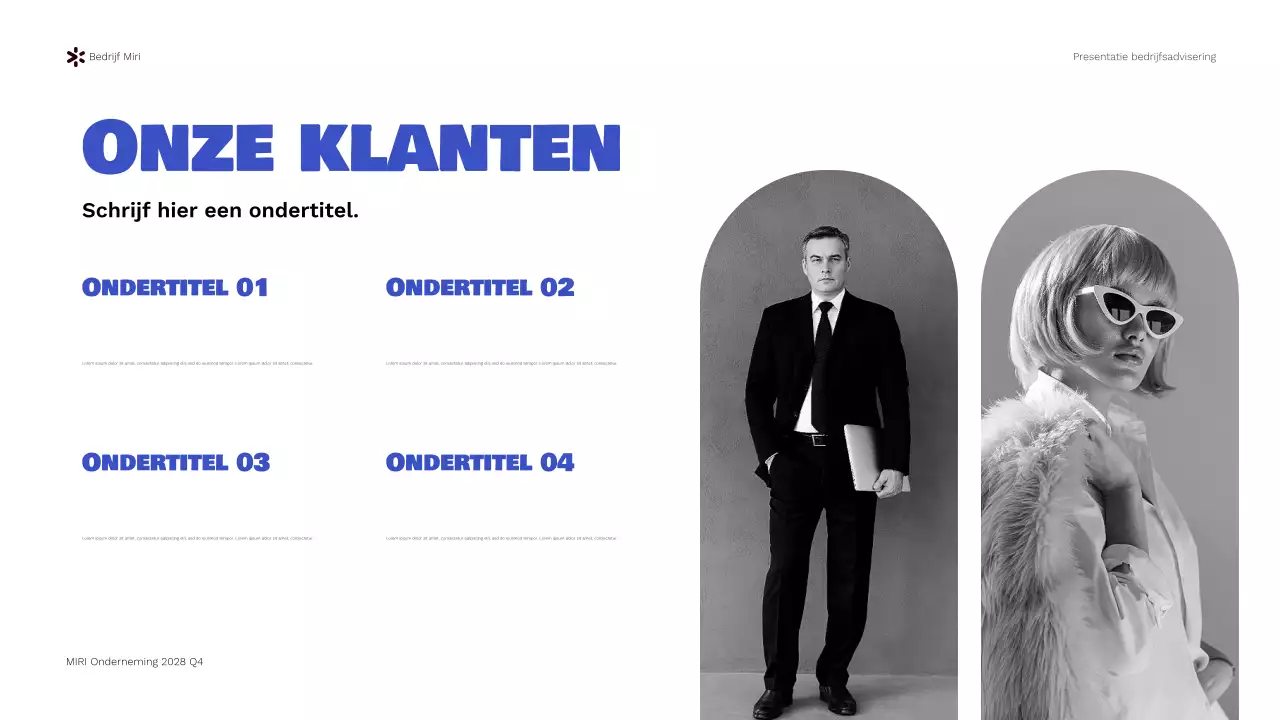 Blue Modern Business Consulting Rapport Presentatie