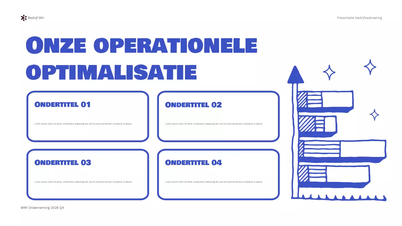 Blue Modern Business Consulting Rapport Presentatie