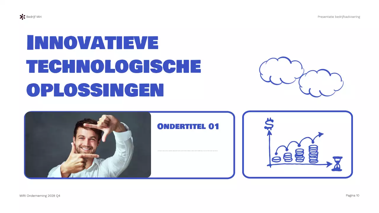 Blue Modern Business Consulting Rapport Presentatie