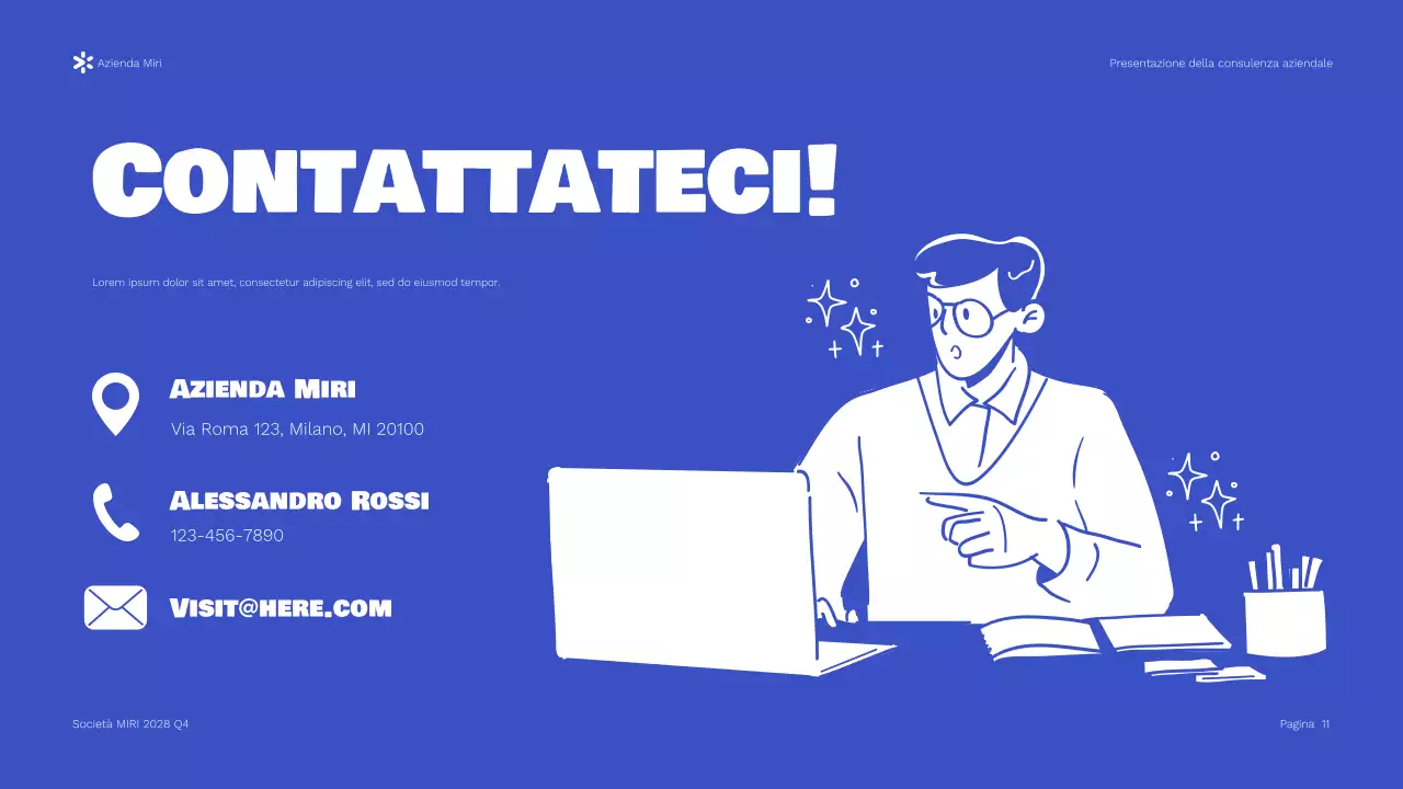 Presentazione del rapporto di Blue Modern Business Consulting