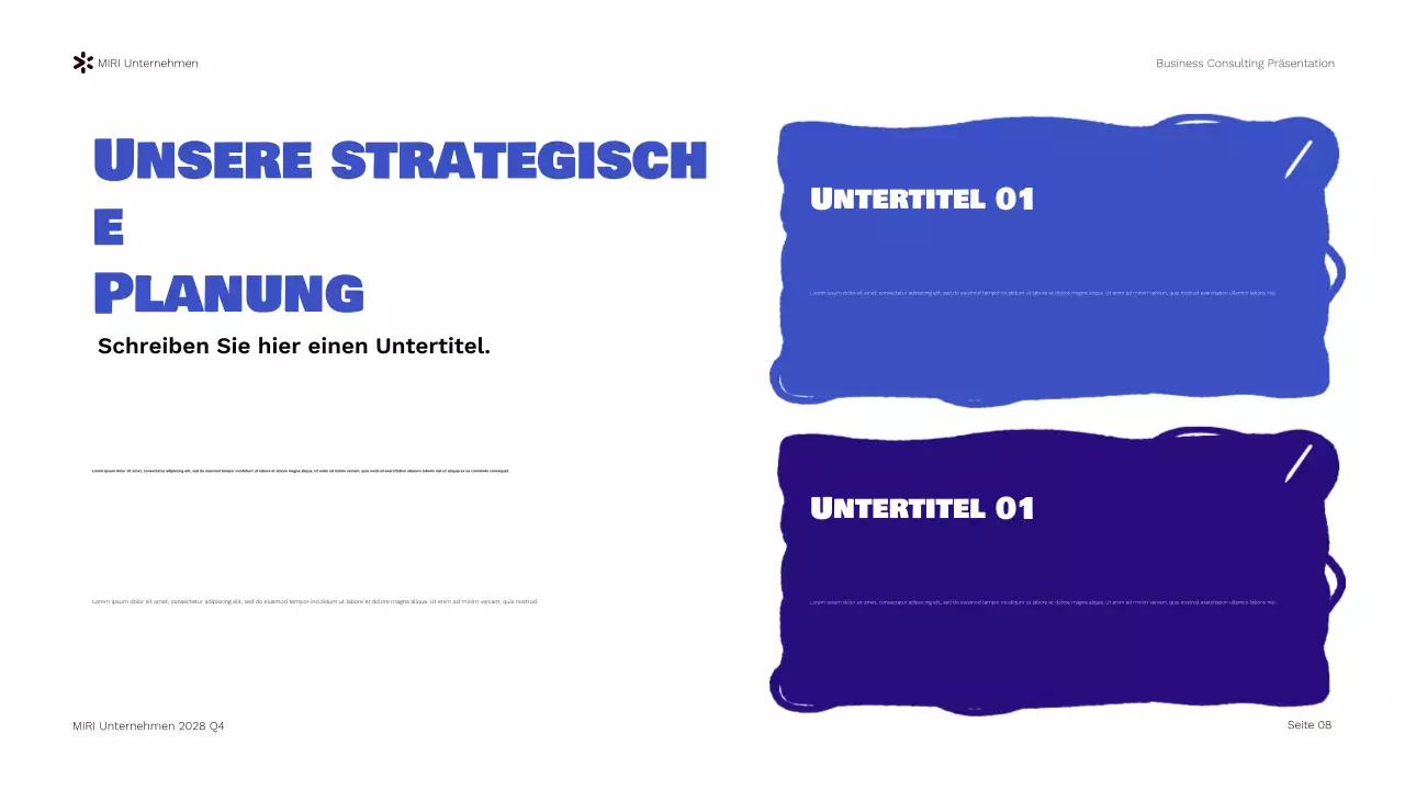 Blue Modern Business Consulting Bericht Präsentation