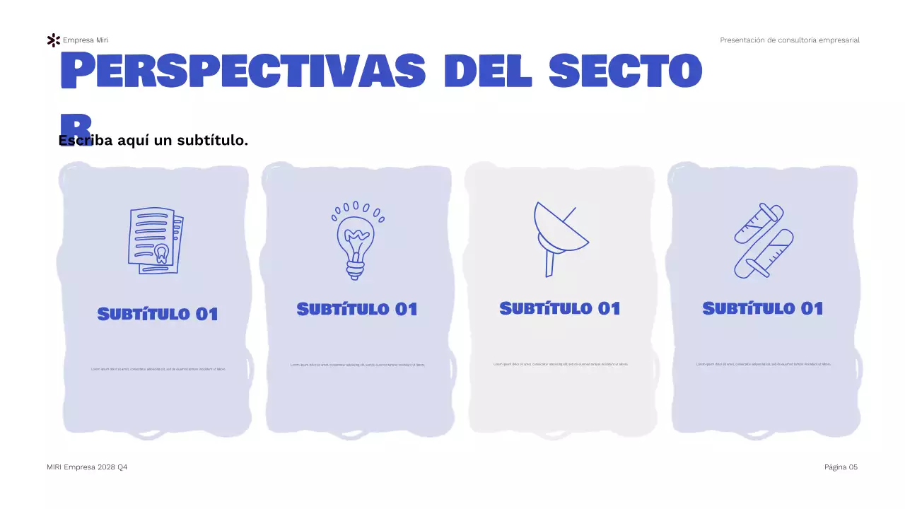 Presentación del informe de Blue Modern Business Consulting